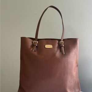 Michael Kors Brown Leather Tote Bag